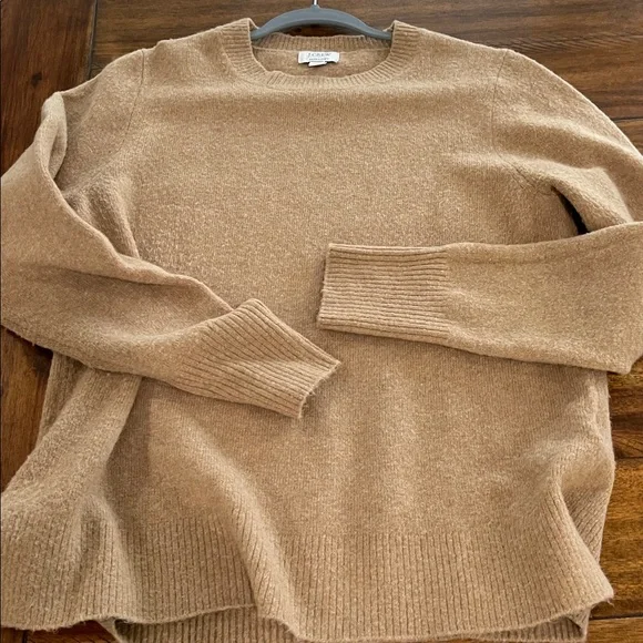 J Crew crew neck sweater extra soft camel tan size M - Picture 3 of 11